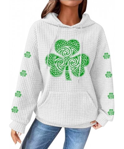 St Patricks Day Shirt for Women Casual Drawstring Trendy Pullover Tops for St. Day White 7 $13.18 Tops