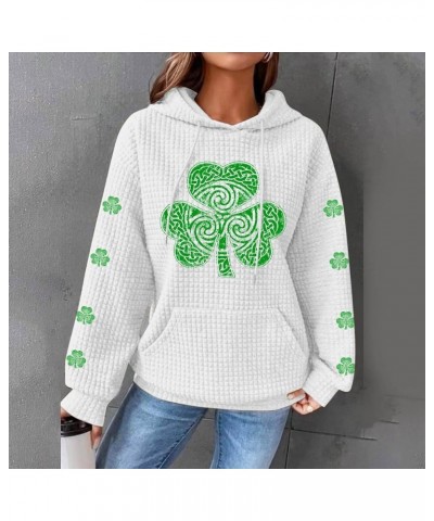 St Patricks Day Shirt for Women Casual Drawstring Trendy Pullover Tops for St. Day White 7 $13.18 Tops