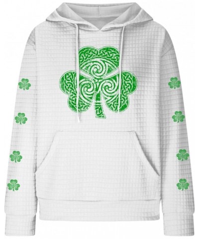 St Patricks Day Shirt for Women Casual Drawstring Trendy Pullover Tops for St. Day White 7 $13.18 Tops