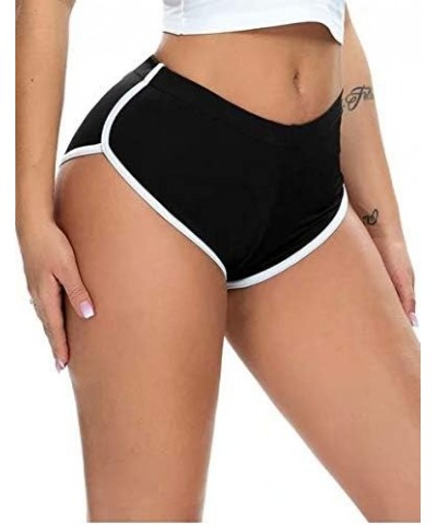 Women's Low Rise Dolphin Shorts Daisy Dukes Plus Running Workout Fitness Sport High Cut Yoga Booty Shorts Black $10.43 Active...