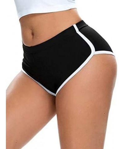 Women's Low Rise Dolphin Shorts Daisy Dukes Plus Running Workout Fitness Sport High Cut Yoga Booty Shorts Black $10.43 Active...