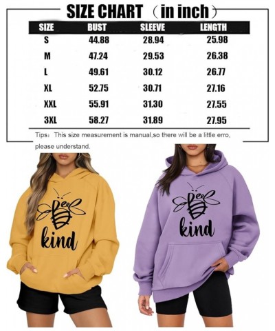 Women Long Sleeve Sweatshirt Kangaroo Pocket Solid Basic Top F-yellow $12.18 Hoodies & Sweatshirts