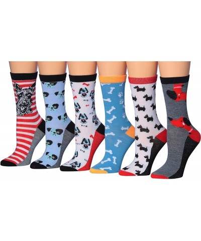 Women's 12 Pairs Colorful Patterned Crew Socks Available In Sizes Assorted Colors $10.78 Socks