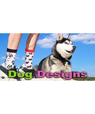 Women's 12 Pairs Colorful Patterned Crew Socks Available In Sizes Assorted Colors $10.78 Socks