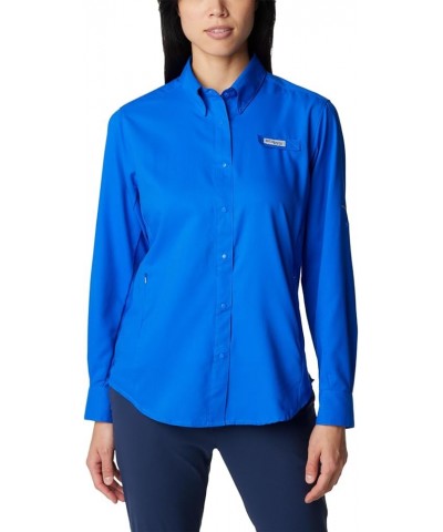 Women's Tamiami Ii Long Sleeve Shirt Blue Macaw $23.61 Blouses