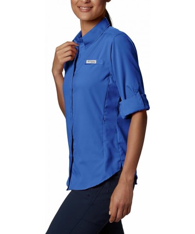 Women's Tamiami Ii Long Sleeve Shirt Blue Macaw $23.61 Blouses