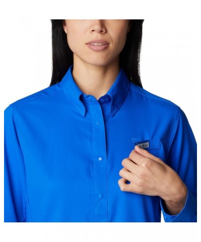 Women's Tamiami Ii Long Sleeve Shirt Blue Macaw $23.61 Blouses