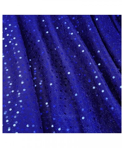 Women's Chiffon Irregular Ballet Skirt Warp Skate Over Scarf Dress Sequins Blue $8.81 Skirts