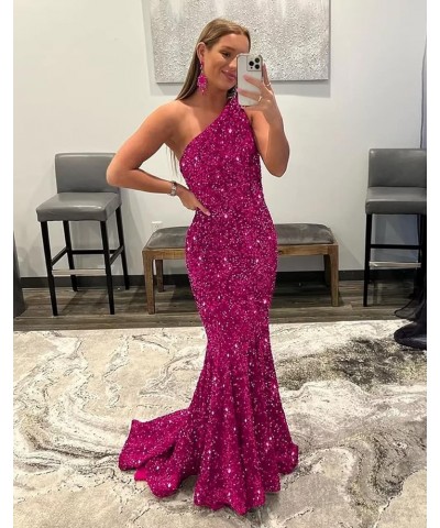 Sequins Prom Dresses Long Sleeveless Mermaid with Slit Formal Party Evening Gowns A-lavender $32.90 Dresses