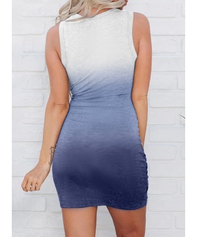 Women's 2024 Summer Sleeveless Tank Dresses Cut Out Twist Bodycon Wrap Party Evening Mini Dress G-multicolor12 $19.94 Dresses