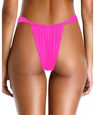 Women Sexy Bikini Bottom Swim Bottom Brazilian Swimsuit Bathing Suit Bottom Hot Pink-wide $11.33 Swimsuits