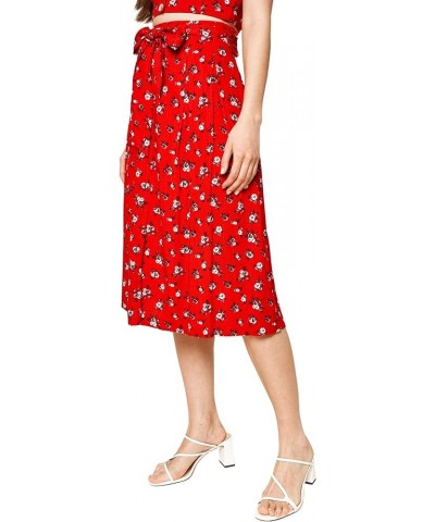 Women's A-line Red-wht $8.00 Skirts