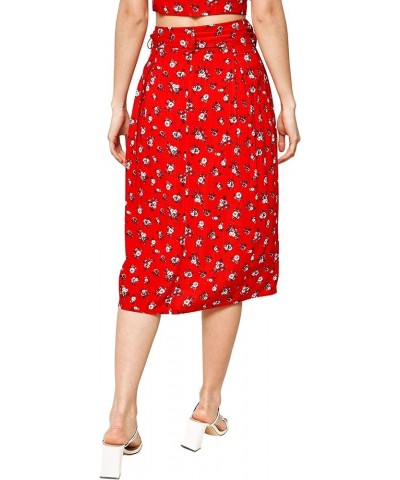 Women's A-line Red-wht $8.00 Skirts