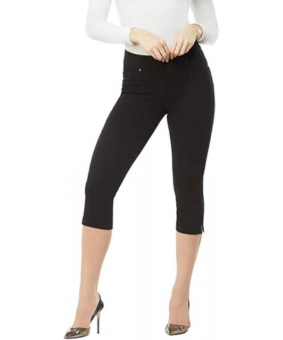 LUXE DENIM SLIMS Notch Capri Jeans Black Rinse $14.50 Jeans