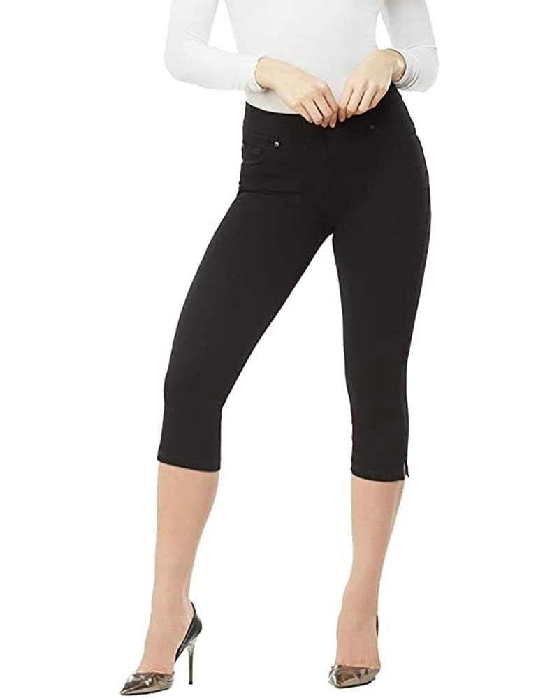 LUXE DENIM SLIMS Notch Capri Jeans Black Rinse $14.50 Jeans