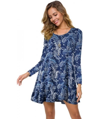 Plus Size Casual T Shirt Dresses for Women Flowy Swing Tunic Dress Pockets Flower17 $15.29 Others