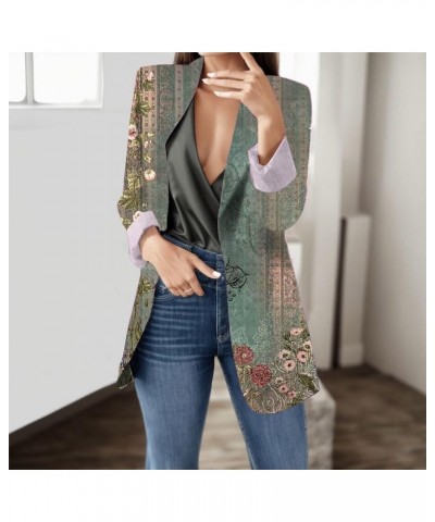 Womens Suit Jacket Womens Autumn and Winter Casual and Comfortable Temperament Women Suits for Work Green $13.23 Blazers