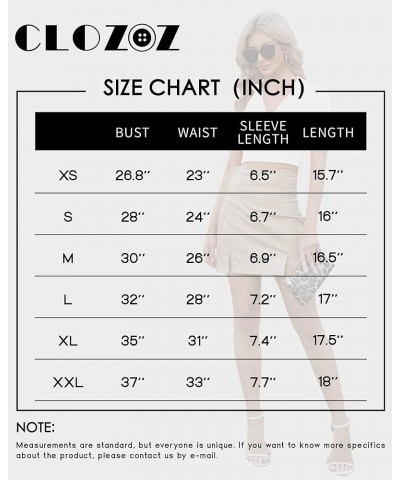 Fleece Lined Long Sleeve Crop Top Mock Turtleneck for Women Sexy Tops Zip Up Crop Top Fitted Cropped Thermal Shirts Short Sle...