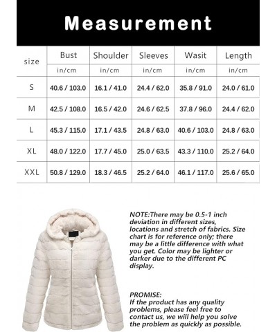 Women's Faux Fur Coat Shearling Fluffy Fuzzy Shaggy Hood Sherpa-Lined Fleece Jacket Beigewhite $31.85 Coats