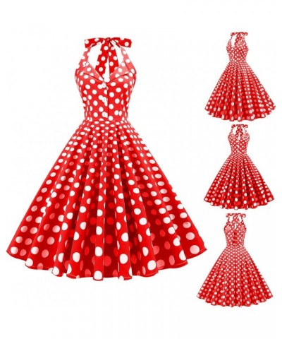 Women's Vintage Musical Note Sheet Music Print Dress 50's V Neck Sleeveless Cocktail Swing Bow-Knot Belted Dresses Red $8.31 ...