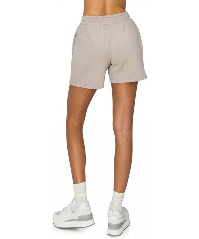 Women's Premium Cloud Fleece SweatShorts - Drawstring Elastic Waist Soft Cozy Casual Shorts Light Taupe $18.40 Activewear