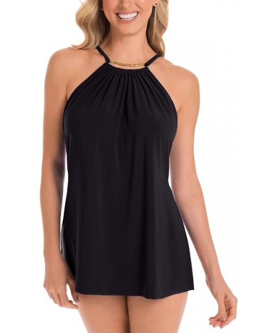 Women's Swimwear Parker Tummy Control Underwire Bra Swimdress with Adjustable Straps Black $61.51 Others