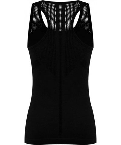 Yoga Tops for Women Cute Workout Tank Tops Activerwear Racerback Laser Cut Tank Running Sports Shirts Black $10.99 Activewear