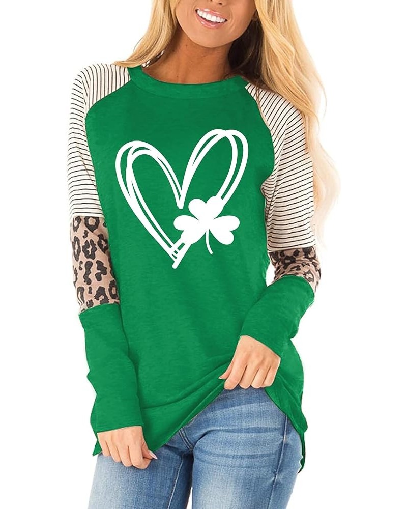 Oversized St Patricks Day Shirts Women Lucky Shamrock Shirt Clover Heart Graphic Tees Tops Irish Shirt Gift Green11-patricks ...