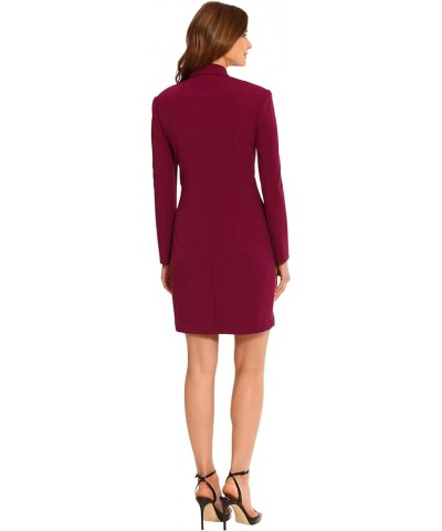 Women's Long Sleeve Tuxedo Dress Wear to Work Sld Cloud Crp - Plum Caspia $65.57 Dresses