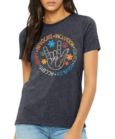 Autism Awareness Shirt Women Special Education Teacher T-Shirt Inspirational Graphic Tee Casual Top Dark Grey $12.59 T-Shirts