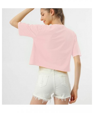 90s Japanese Strawberry Milk Crop Top Cotton Pink T Shirts for Teen Girls Pink9 $11.56 T-Shirts