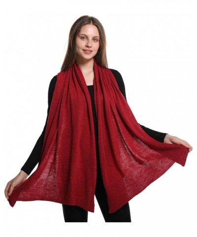 Womens Poncho Sweater Versatile Knit Scarf Wrap with Buttons Solid Shawl Cape Cardigan Gifts for Women 3-burgundy $14.40 Swea...