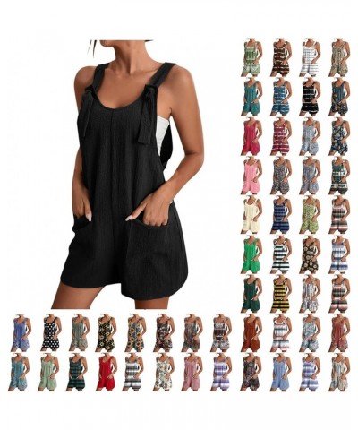 Rompers For Women Overall Shorts Striped Sleeveless Camisole Jumpsuits Plus Size Summer Romper Overalls Pant 02-dark Gray $11...