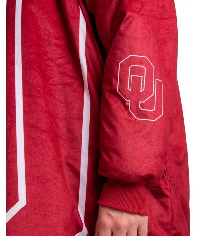 Women's Reversible Oversized Sherpa Hoodie Sweatshirt Colorblock Hoodeez Oklahoma Sooners Colorblock $32.20 Activewear