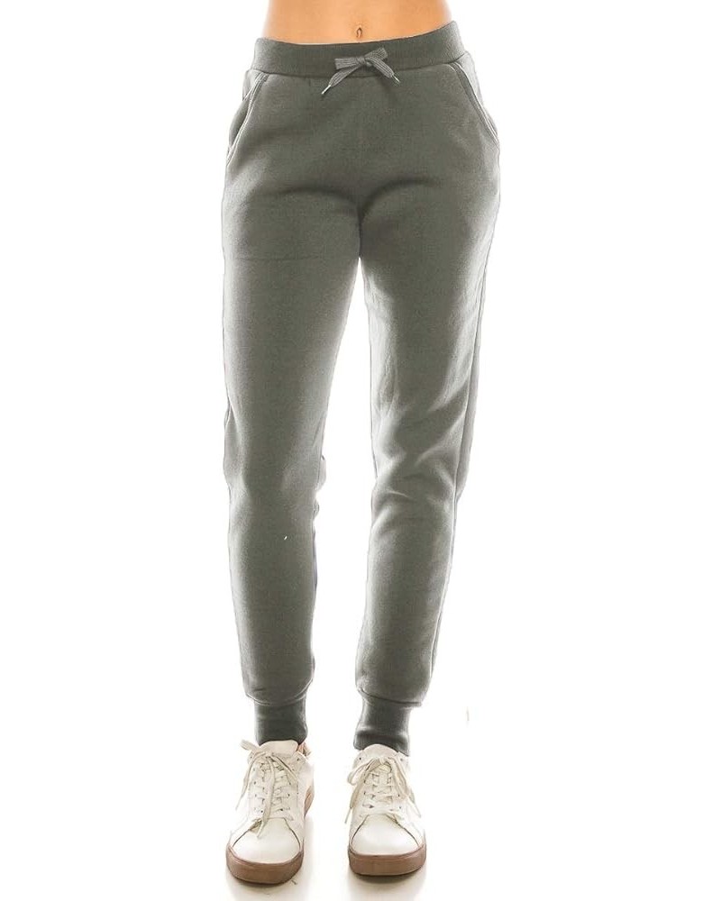 Women's Active Premium Quality Thick Fleece Joggers D Grey $11.00 Activewear