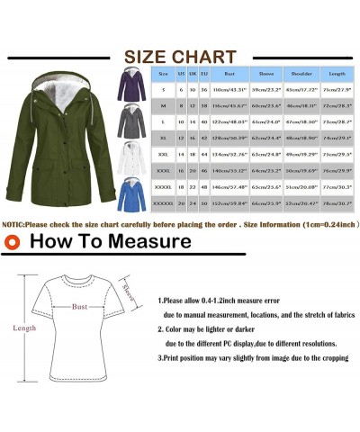 Women's Raincoats Waterproof With Hood Solid Color Plush Thickening Jacket Outdoor Size Hooded Coats, S-5XL Kc10-white $15.58...