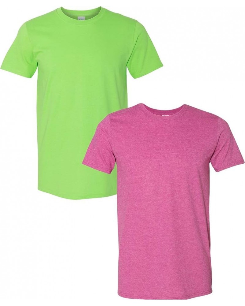 Adult Ultra Cotton T-Shirt with Pocket, Style G2300, 2-Pack Lime-hthberry $12.96 T-Shirts