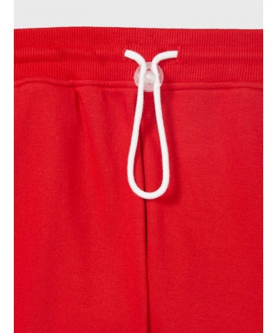 Women's Stripe Shorts with Drawcord Closure, Chinese Red $18.59 Shorts