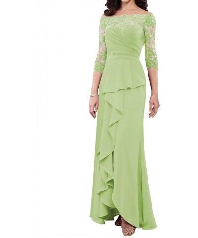 Mother of The Brides Dresses for Wedding Guest Dresses Long Formal Dresses Lace Appliques Evening Gowns Sage Green $38.48 Dre...