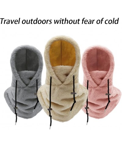 Sherpa Hood, Sherpa Hood Ski Mask Wind-Resistant Fleece Winter Face Mask Adjustable Warm Hood Cove W $10.82 Jackets