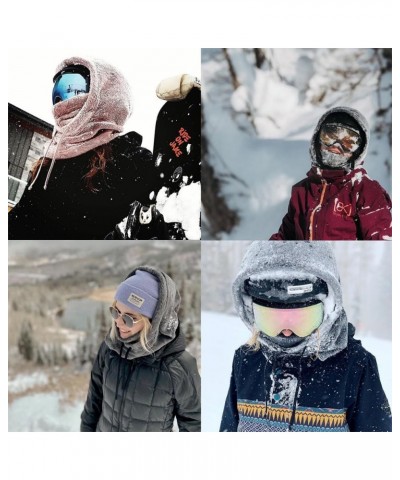 Sherpa Hood, Sherpa Hood Ski Mask Wind-Resistant Fleece Winter Face Mask Adjustable Warm Hood Cove W $10.82 Jackets