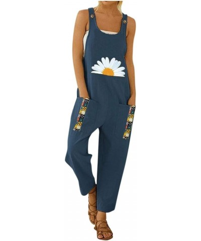 Jumpsuits,Casual Long Romper Baggy Wide Leg Bibs Overalls Harem Pants Plus Size Y 01-navy $3.99 Overalls