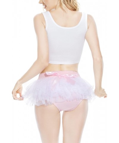 Adult Tulle Puffy Petticoat Tutu Ballet Ballerina Skirt Cotton Ruffle Panty Pinkwhite $15.19 Skirts