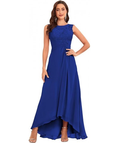 Women's Mother of The Bride Dress for Wedding Lace Bodice A-Line High Low Formal Party Gown Royal Blue $34.00 Dresses