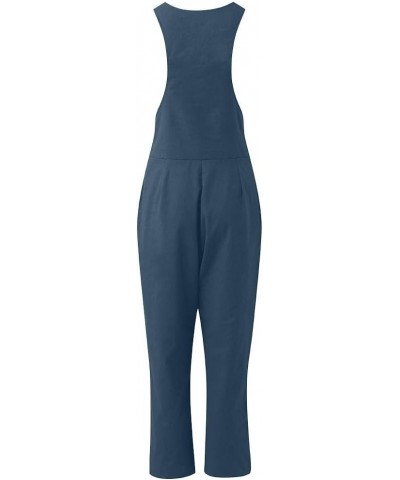 Jumpsuits,Casual Long Romper Baggy Wide Leg Bibs Overalls Harem Pants Plus Size Y 01-navy $3.99 Overalls