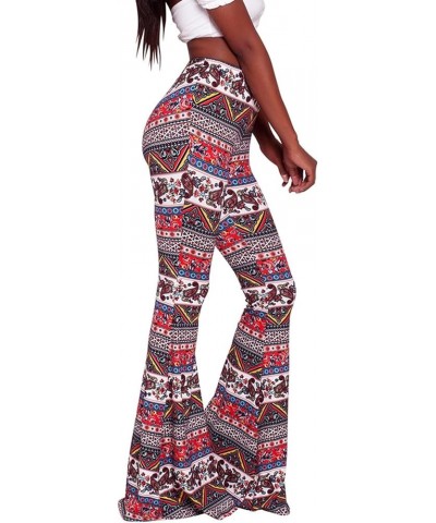 Women High Waisted Fit Flare Ethnic Paisley Floral Bell Bottoms Yoga Pants Flared Leggings Boho 7 $13.49 Leggings