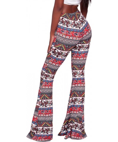 Women High Waisted Fit Flare Ethnic Paisley Floral Bell Bottoms Yoga Pants Flared Leggings Boho 7 $13.49 Leggings