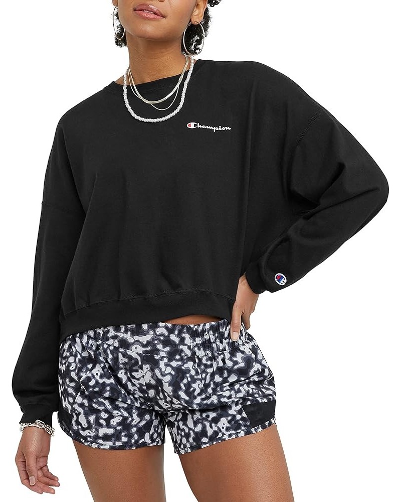 Women's SweatShirt, Midweight Tee Shirt Hoodie for Women, Graphic Black Small Center Script $17.19 Activewear