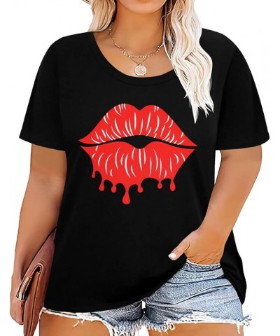 Plus Size T Shirt for Women Short Sleeve Shirts Tops Print Graphic Pattern Tunic Summer Blouse XL-5XL 14-28 9_ F052_ Fashion ...