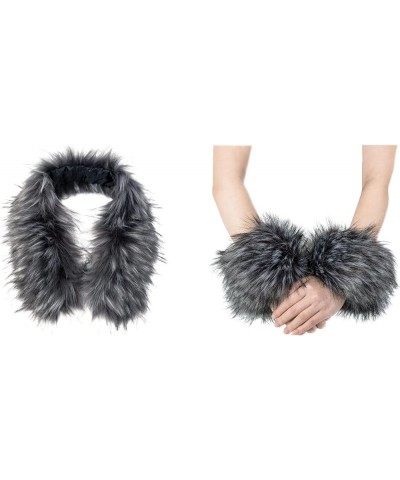 Faux Fur Hood Trim Replacement Collar Detachable Scarf Wrap for Coat Sweater Jacket Set 6 $16.63 Coats